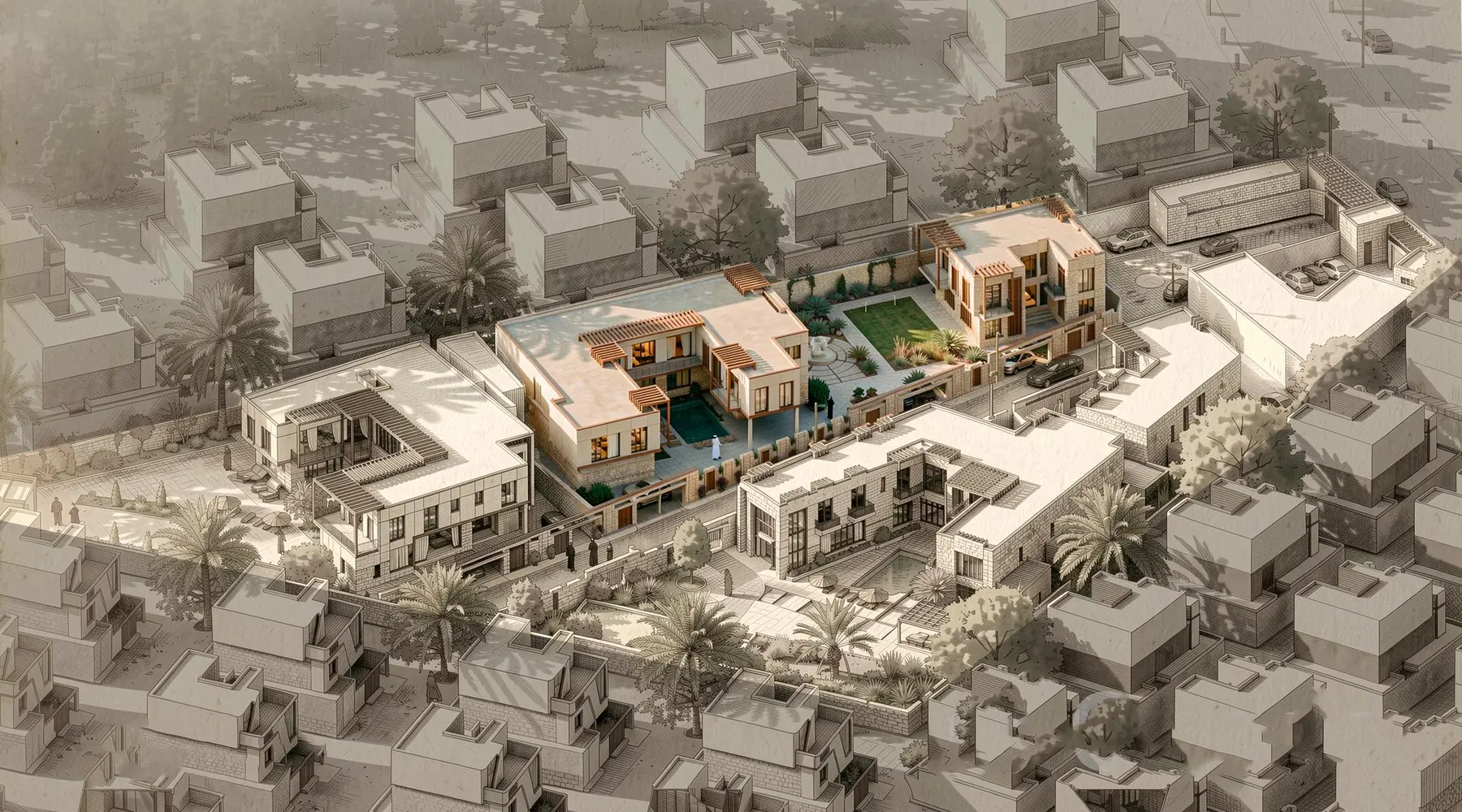 مجمع فلل سكنية – حي الوصيل